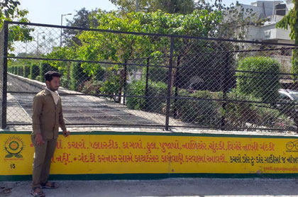 Prevention of Garbage dumping from bridges into River Tapi